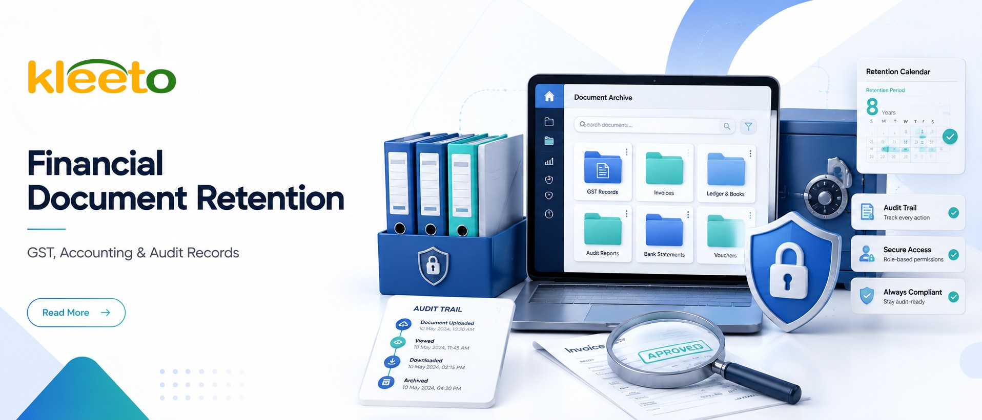 Financial document retention policy and audit-ready records in India