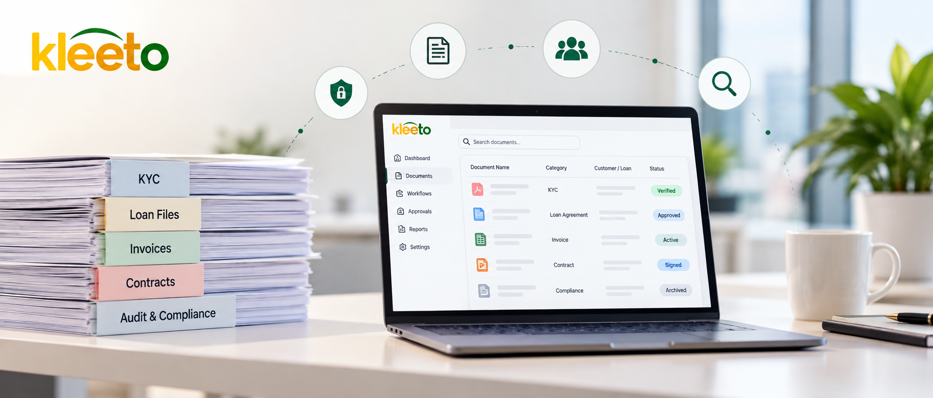 Financial services document management system for banks NBFCs and finance teams